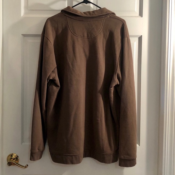 Croft & Barrow pullover sweatshirt with collar & front zipper, Large - Picture 6 of 7